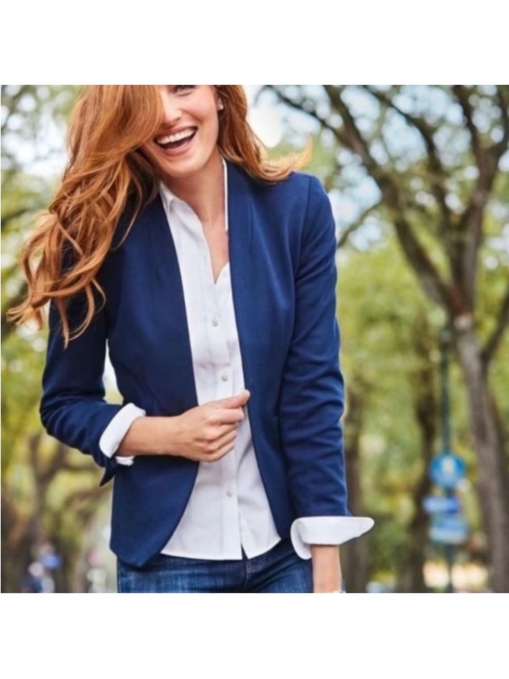 Untuckit Marina Blazer Navy Womens Size 4